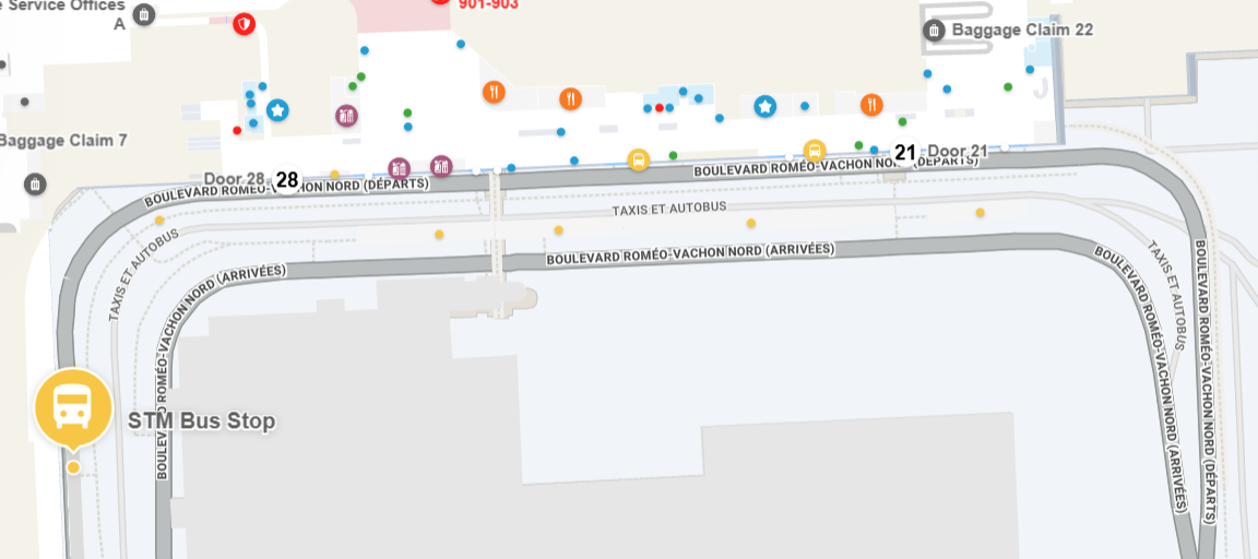 Map of Montréal's downtown, sourced from Montréal's tourism bureau.